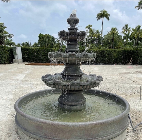 Three tier Fountain in 8 foot basin